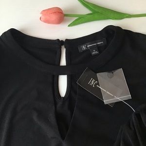 INC Keyhole Puff-Sleeve Blouse Size XL